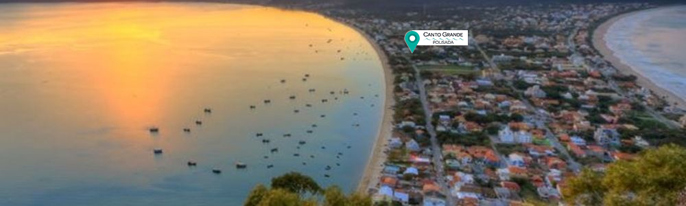 Imagem aérea da praia de Canto Grande em Bombinhas
